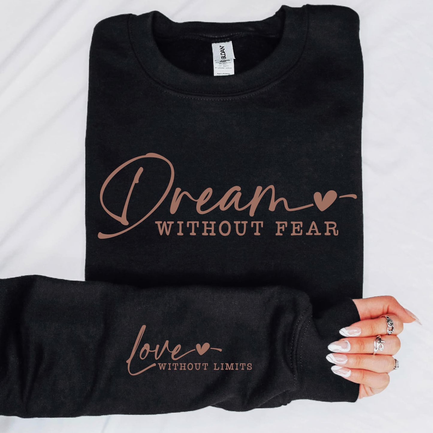 Dream without fear-metallic rose gold