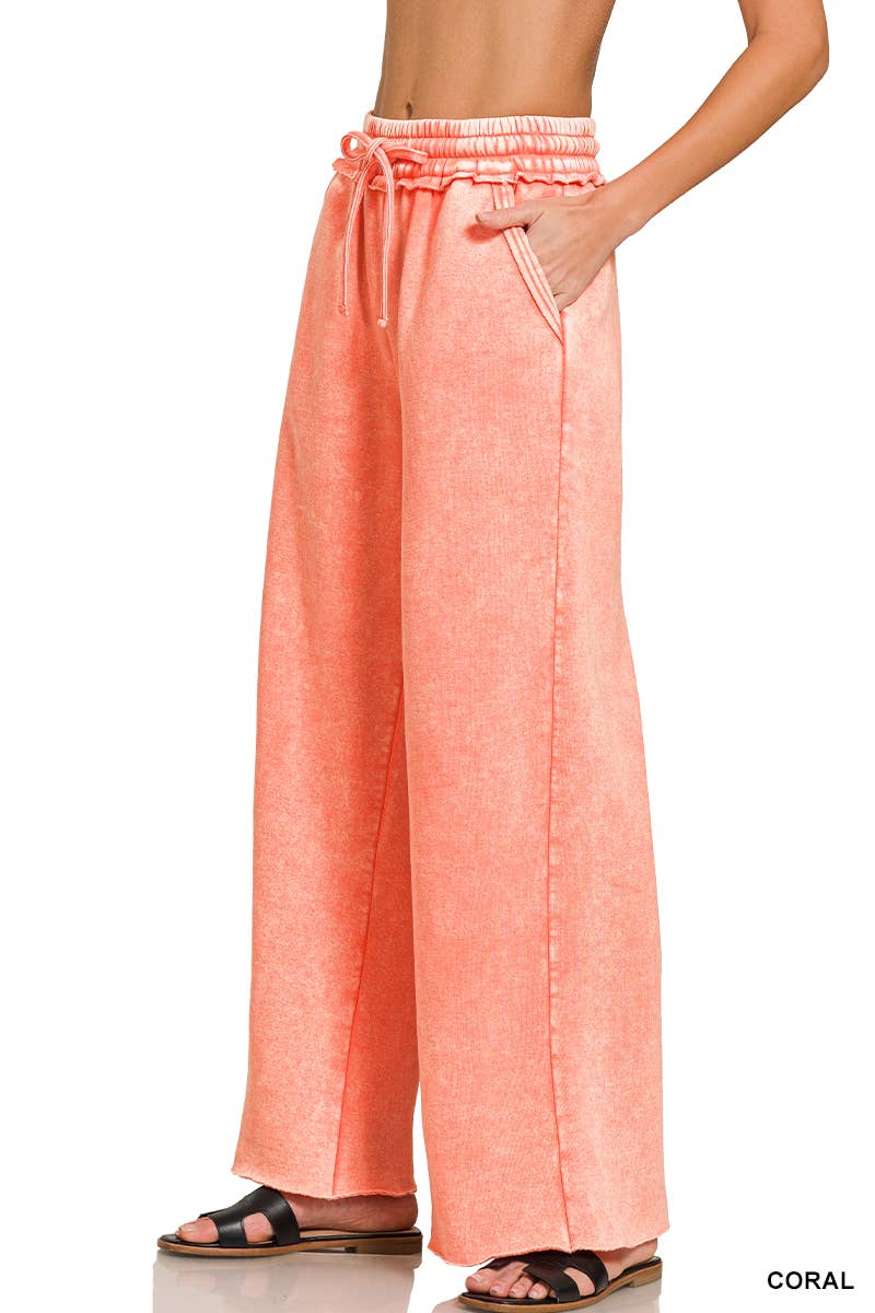 Acid Wash Fleece Sweatpants
